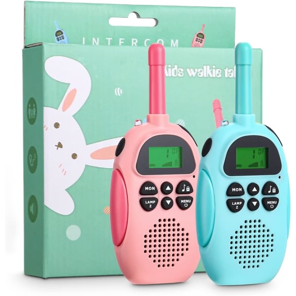 2 st barn walkie talkie, uppladdningsbar walkie talkie, barn utomhus
