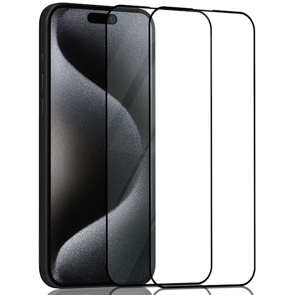 2-Pack iPhone 15 Pro Max Screen Protector - Tempered Glass 9H - Super Quality 3D iPhone 15 Pro Max Iphone 15 Pro Max