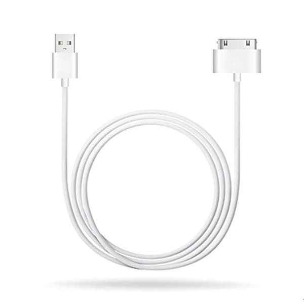 USB-kabel kompatibel iPhone 4s 4s 3GS 3G iPad 1 2 3 iPod Nano itouch 30-pinners hurtiglading USB-kabel Laderadapter Datasynkroniseringskabel HVIT 1m WHITE 1m