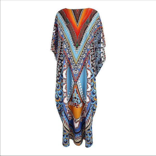 Printed Bikini Cover Up Etniska Suncreen Beachwear Kaftan