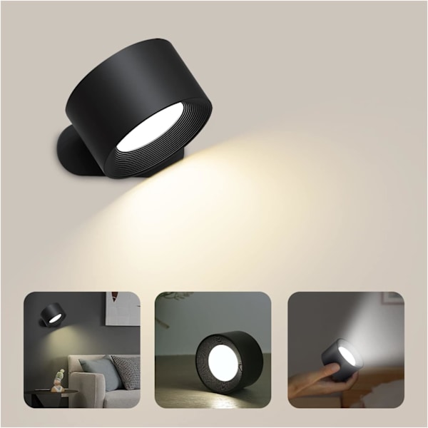 LED indoor wall lamp USB level 3 Brightness Temperature