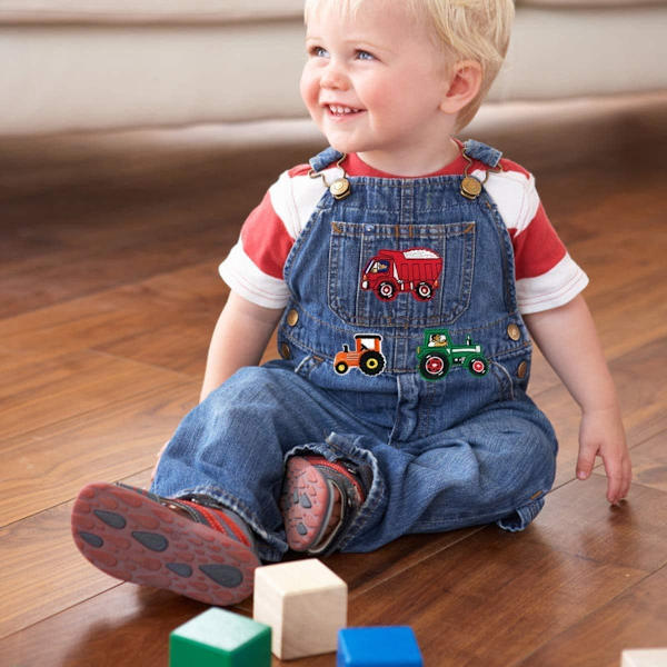Tygpatchar, självhäftande, med motiv av bilar, 14 tygmärken för barn, strykjärn på, DIY, passar bra på olika kläder, t.ex. denimkläder