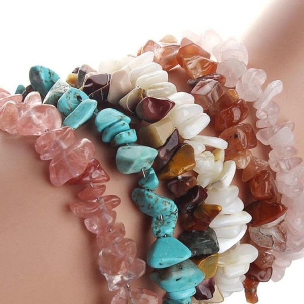 IC Uregelmessige steinperler Naturlige edelstensperler Kit DIY