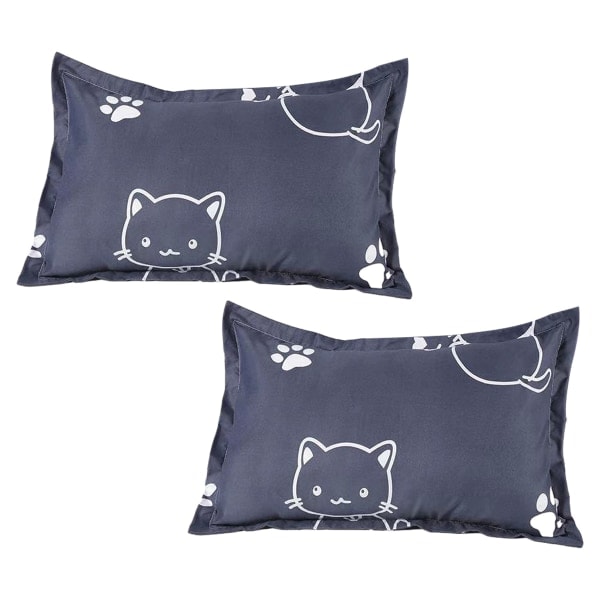 IC Set med 2 sommarkuddfodral Kuddset Aloe vera -puuvillaa