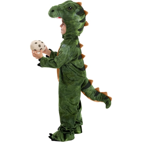 Barn Unisex Brun T-Rex Realistisk Kostym Grön Medium (8-10 år) Green Medium (8-10 yrs)