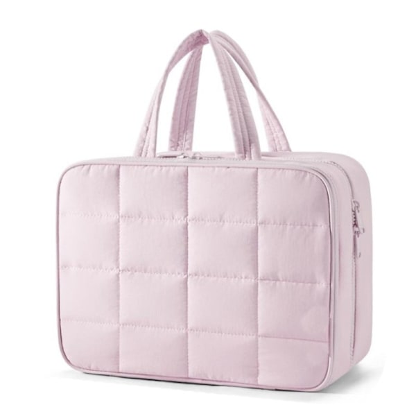 Toilettveske med smykkeskrin, hengende toalettveske MJ51 reiseveske oppbevaring pink 27.9*18.8*7.6CM