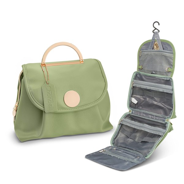 Vanntett toalettveske kosmetikkveske oppbevaringsveske MJ51 reiseveske med krok green 29.3 x 27.5 x 6.4 cm