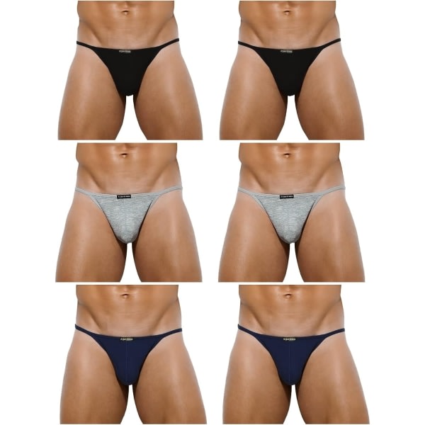 Herrtrosor Badkläder Sexiga G-String Trosor Underkläder Baddräkt 6-pack 3 XL