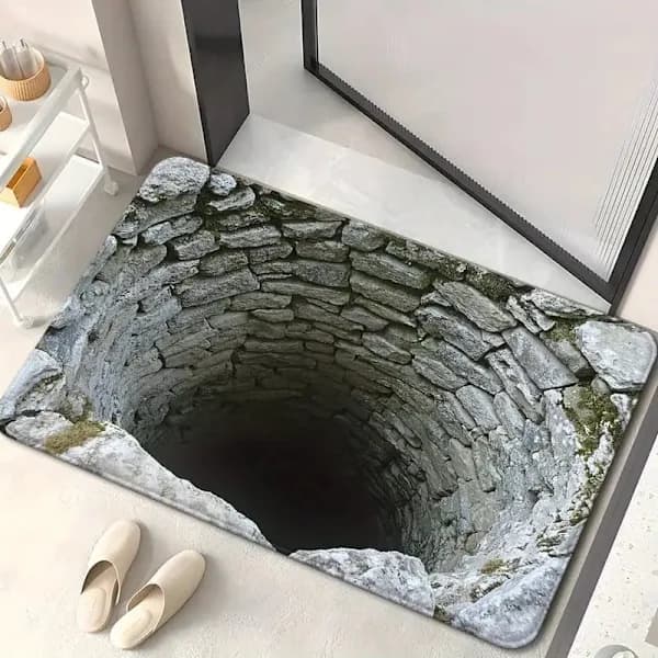 3D Halloween Doormat - Optical Illusion, Non-Slip, Microfiber, Machine Washable 50x80cm 50x80cm