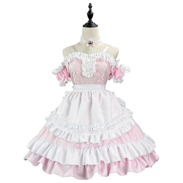 Rask frakt kvinners søte Lolita-kjole viktoriansk ermeløs prinsesse cosplay-kostymer hjemmekjoler XL