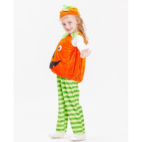Halloween-kostymer for barn, varm gresskarvest for gutter og jenter Pumpadräkt 2-3 Jahre