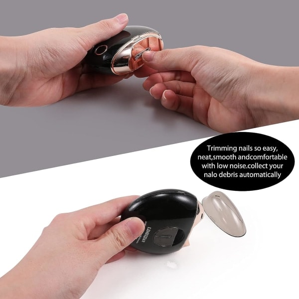 IC Sort elektrisk negleklipper Trimmer Cutter Manicureværktøj til alle aldre Venligt designet til alle mennesker
