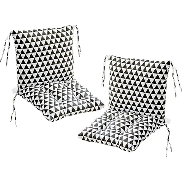 2 stolpude med ryglæn, rygpude med stropper, lav rygpude (stil 8, 40 x 40 cm)