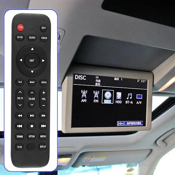 Auton takakaton viihdejärjestelmän katto-DVD-ohjaimen korvaava kaukosäädin Prado LC150 Cruiser LC200 VX:lle