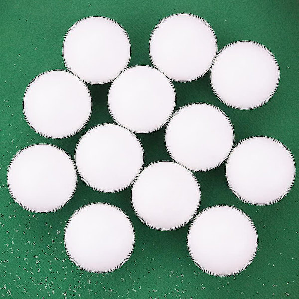 12-pack med släta vita foosballar för standard foosballbord Klassiska bordsspel fotbollar