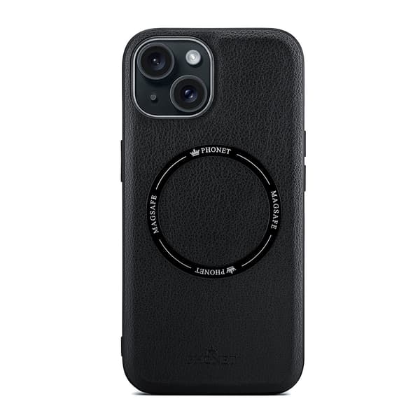 Phonet Magnet -kotelo Magsafe-kuorella iPhone 15 Plus 14 Plus -puhelimelle, musta iPhone 15 Plus-14 Plus Black