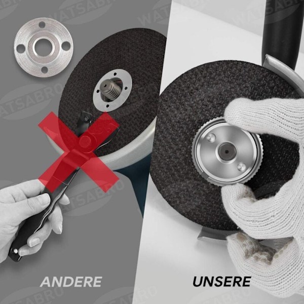 SDS quick-release møtrik Spændeanordning til alle vinkelslibere med M14 gevind fra AEG, Black & Decker, Dewalt, Flex, Hitachi, Metabo, Makita..DEBUNS