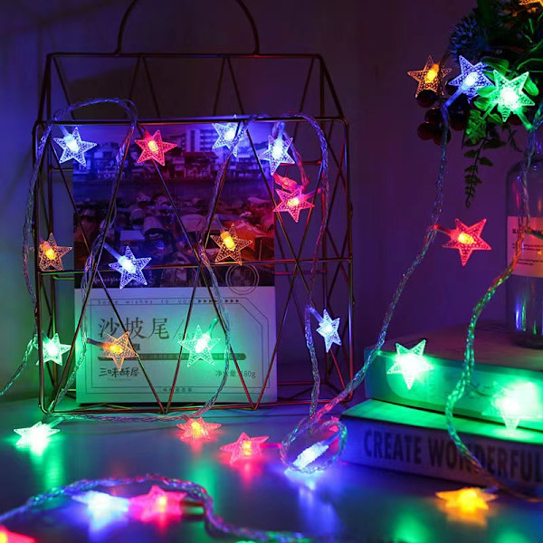 Boll ljusslinga rum atmosfär bubbla boll ljusslinga utomhus batterilåda dekoration stjärnljus Star Color 10m 80 lights USB