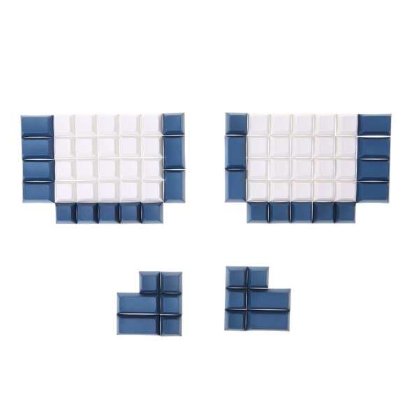 76 st PBT Blank Keycap DSA Profil Gaming Keycap Ergodox för Key Button Keyc Vit