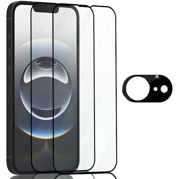 2-Pack iPhone 16E Screen Protector & 1-Pack Lens Protector - Tempered Glass 9H - Super Quality 3D