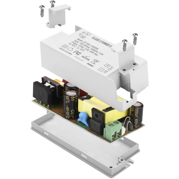 24W 12V Strømforsyning Transformator - Konstant Spenning LED Driver Konverter Adapter - For LED Striper og G4, MR11, MR16 Pærer