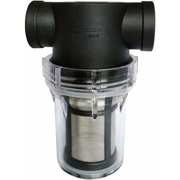 3/4\" Rørledningsfilter til vandpumpe med 80 Mesh rustfrit stålfilter