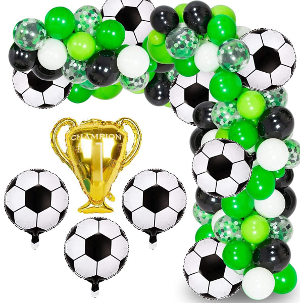 111 st fotbollstema set festdekorationsballonger set C