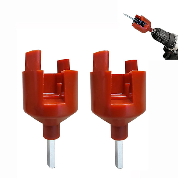 2 st elektriska stängselborrchuckar för isolatorskruv, elektriska stängselstängselstolpar i plastchucknycklar för borr gör isolatorskruven snabbare och