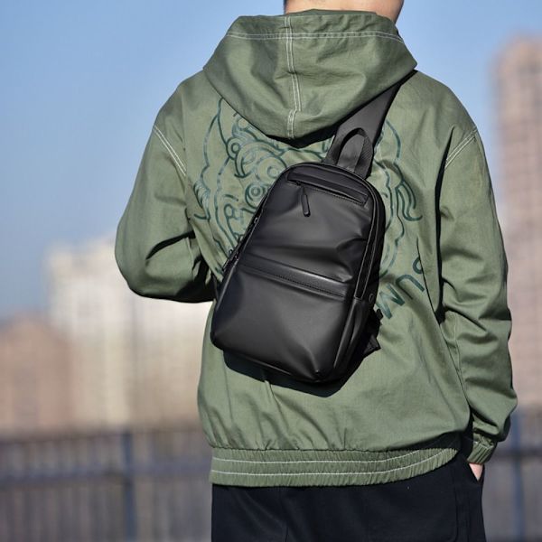 Brystveske for menn Reise Sling Bag GRÅ grå gray
