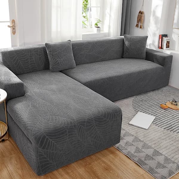 Sofatrekk, Sofatrekk, Sofatrekk 2-seter, Sofatrekk, Stretch Sofatrekk, Plaid, Universelt Sofatrekk Mørkegrå 145-185cm Dark gray 145-185cm