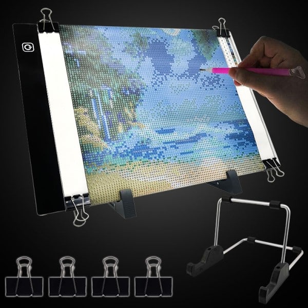 IC A4 LED-lysplade til diamond painting 5D diamantbroderi Lig