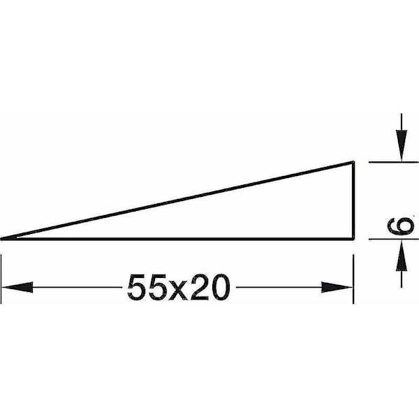 20x Universal Träkil 55mm X 20mm X 6mm