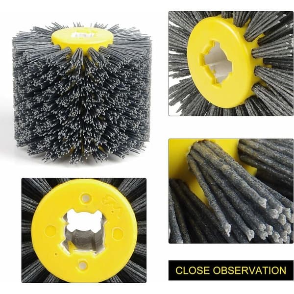 Slibebørster 80 Slibende Poleringshjul Trådhjul Diameter 120mm Sort (80)