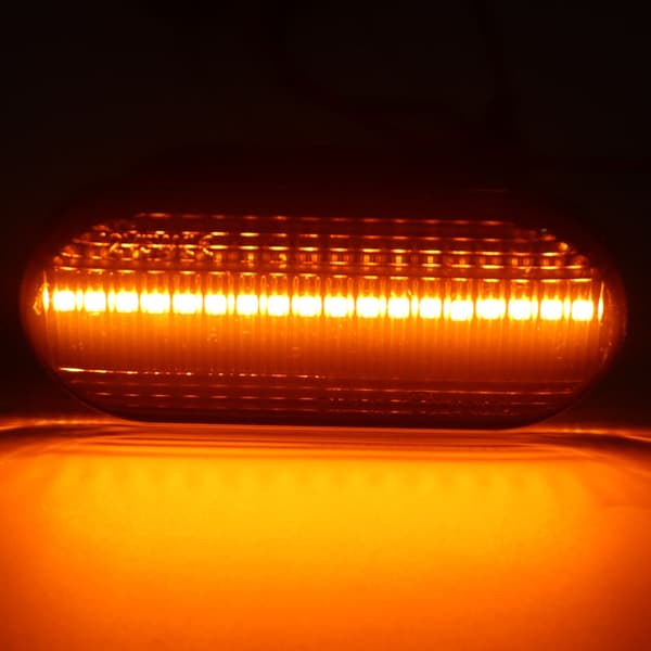 2 stk. gule LED sekvensielle blinklys 12V sidemarkeringslys erstatning for Bora