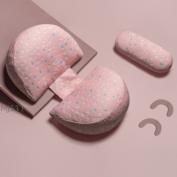 Gravidkudde midjeskydd sidoläge kudde mage stöd sova sidoläge kudde amningskudde U-formad midjekudde sommar pink One Size