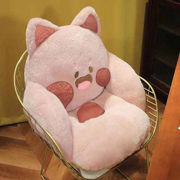 IC Kattestolspude Komfortabel Kawaii Dovnesofa Kontorgulv Siddepude Sød Pude Spille Stol Hjem Værelsesindretning Grapefrugt 60,96 x 50,80 cm