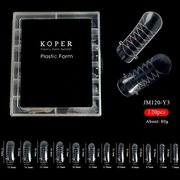 IC 120:a Dobbelt System Negleformer Poly UV Gel Fingerforlengelse Arti JM120-Y3