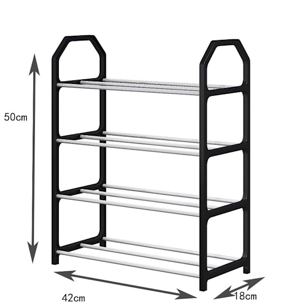 Simpel skohylde Skoskab SORT Sort Black