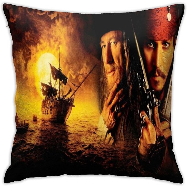 Pirates Of The Caribbean Pillow Bäst för sidoslipare/underben/rygg/höft/knä/led memory foam Contour Benkudde med tvättbart cover 18"x18"