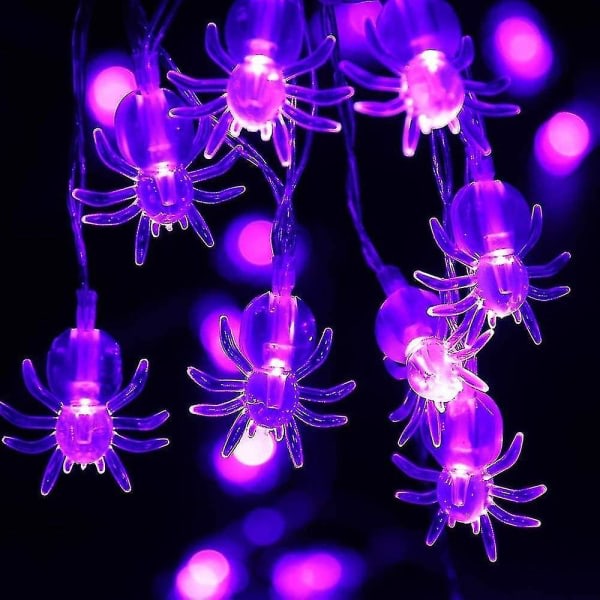 Set med 3 Halloween-ljusslingor med 20 LED-batteridrivna Halloween dekorativa lampor