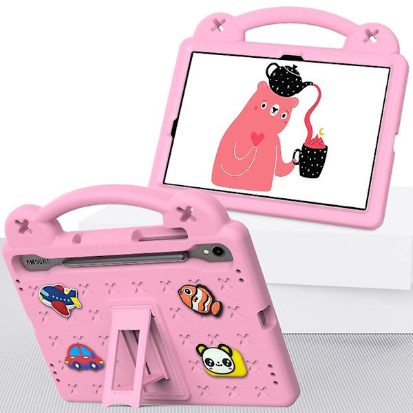 Samsung Galaxy Tab S9 Fe / X510n -kotelo, jossa kahva, jalusta, lapsille sopiva, iskunkestävä Eva-materiaali