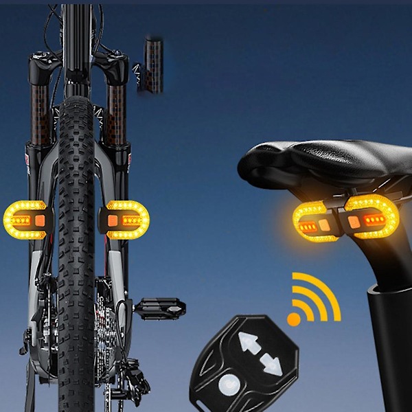 Nyt smart cykellygtesæt USB genopladelig cykel blinklys cykling lanterne tilbehør LED baglygte