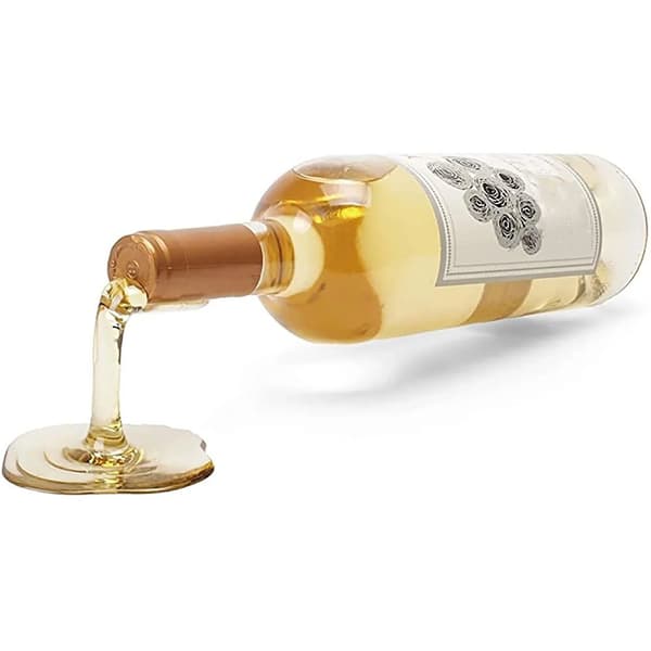 Flaskhållare för spillt vin Vinställ SVART svart black