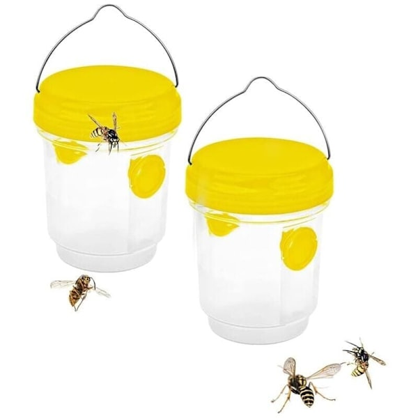 Asiatisk Bålgetingsfälla, Hängande Utomhusfälla för Getingar och Bålgetingar, Inomhus Plastflaska Bålgetingsfälla Kit, Mygg, Flugor, Knottfälla, 2 st, av DEBUNS