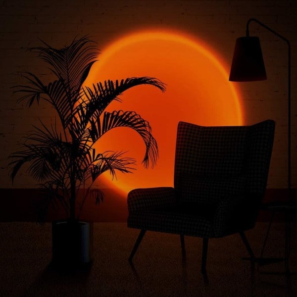 IC Solnedgångslampa, solnedgångsprojektionslampa, USB LED-projektorlampa Solnedgångsröd