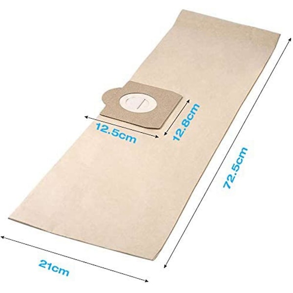 10 kpl 6.959-130.0 Paper Filter Dust Bag A 2201/2204/2504 WD3 WD3P märkä- ja kuivaimuriin