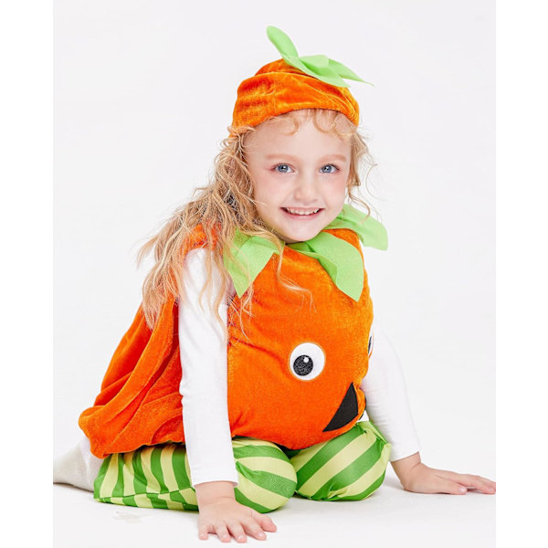 Halloween-kostymer för barn, varm pumpaväst för pojkar och flickor Pumpadräkt 2-3 Jahre
