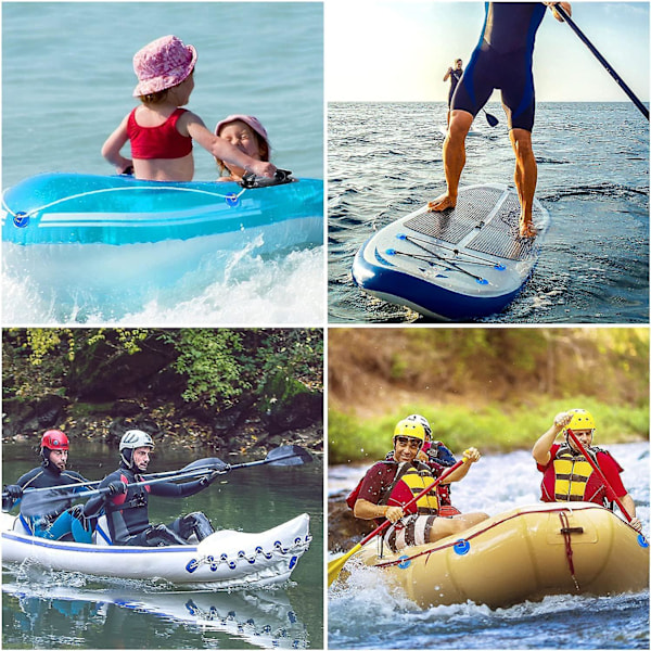 6 stk. oppustelig båd kajak gummibåd sup, kano rafting tilbehør, ingen lim inkluderet