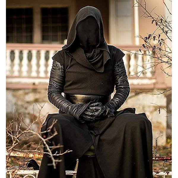 Sharharge 2 stk. sort helmaske Halloween spandex hætte maske Hovedbeskyttelse Ansigtsløs maske til unisex cosplay kostume