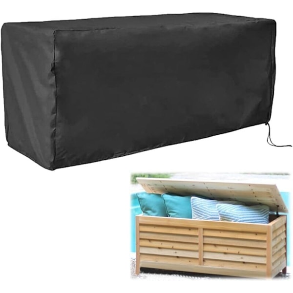 Vattentätt Utomhusskydd - Förvaringslådeskydd - Vattentätt och UV-skydd - Utomhus Förvaringslådeskydd - 123x62x55cm - Svart..DEBUNS